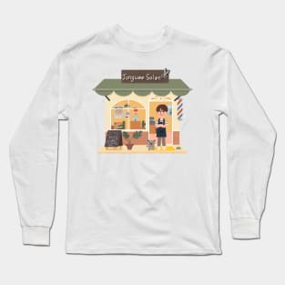 Jungwoo barbershop Long Sleeve T-Shirt